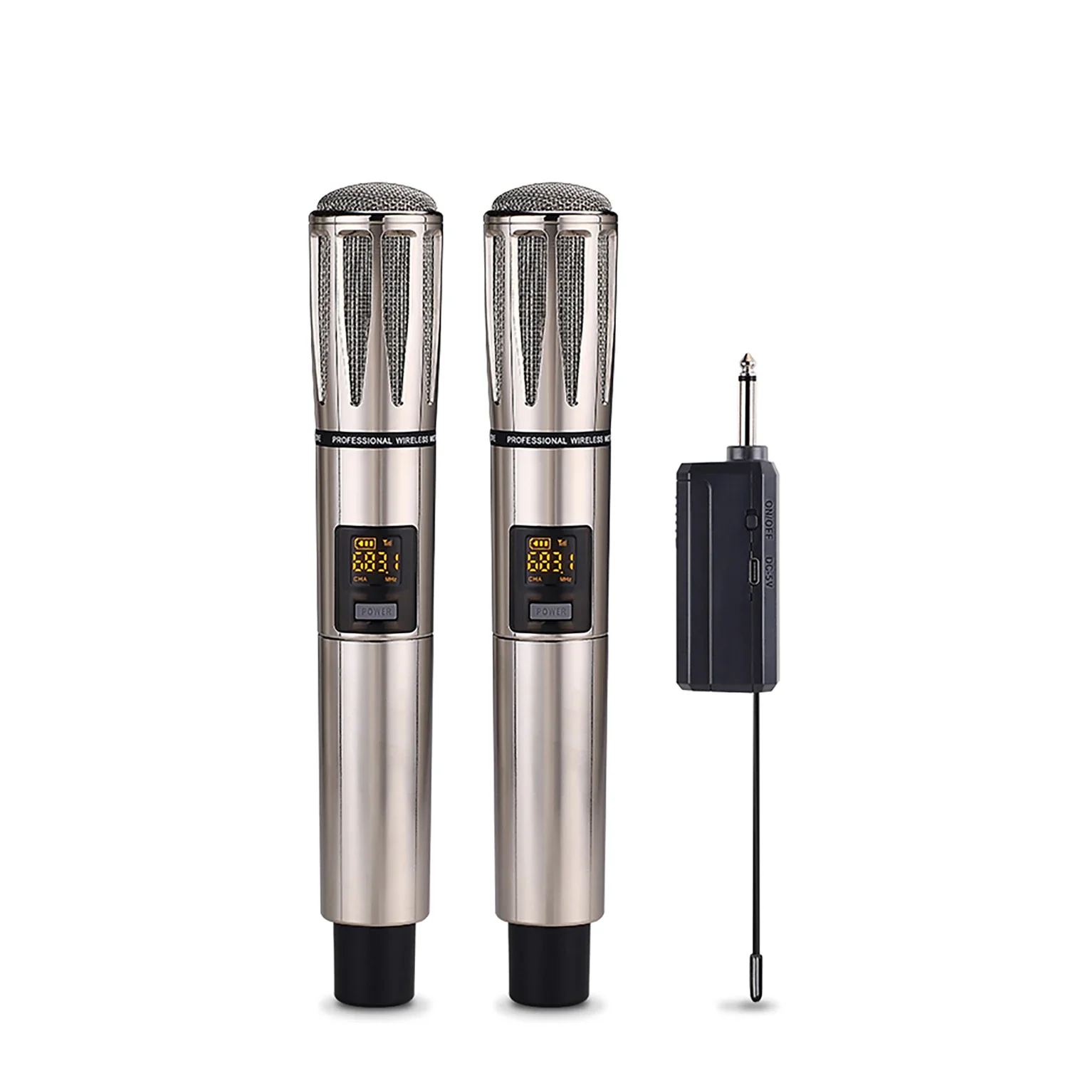

Wireless Microphone Home Karaoke Metal U Segment Sound Live Sound Card Recording High Quality Rechargeable Microphone