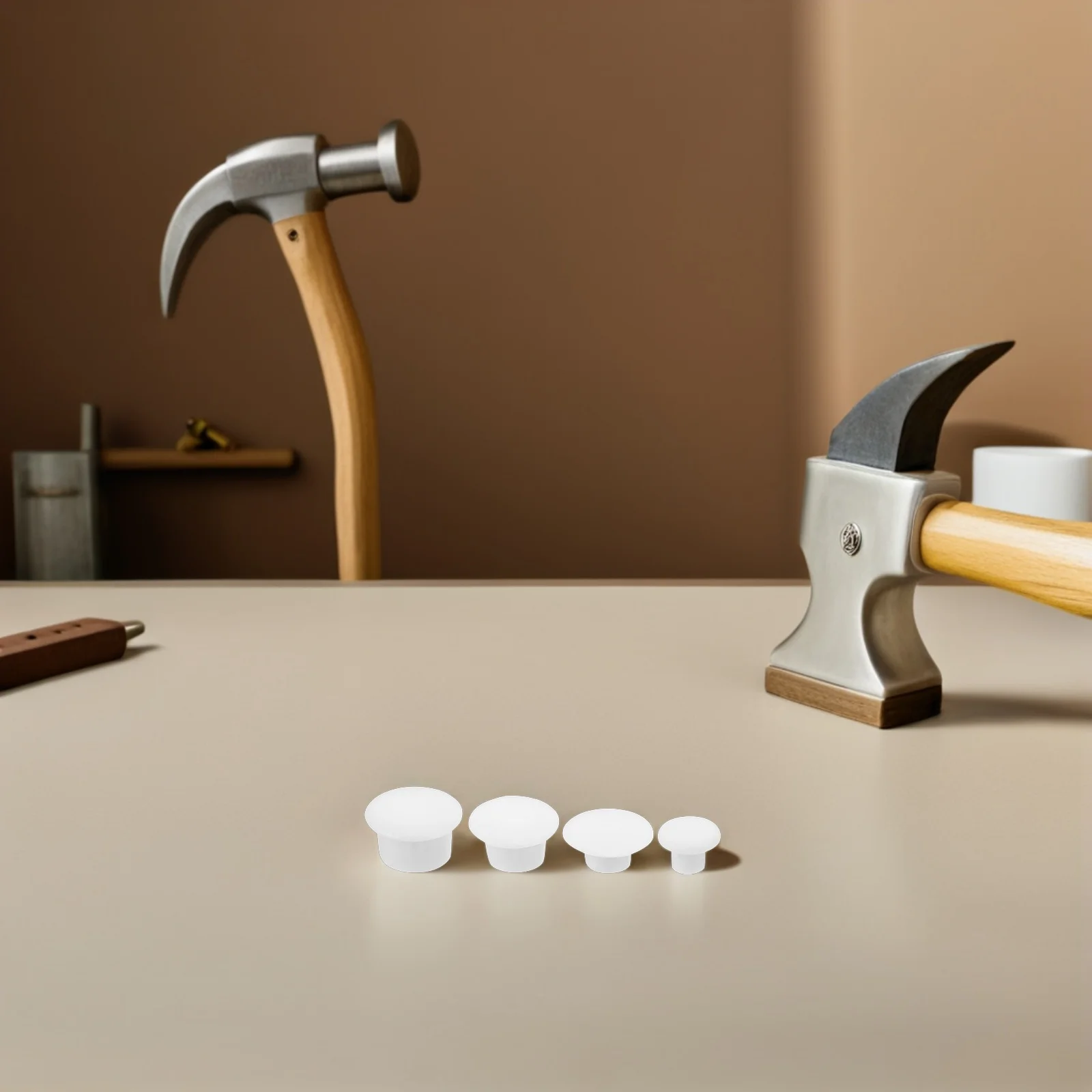 

200Pcs Round Plastic Hole Plugs Screw Caps Furniture Finishing Plug Cabinet Wall Concealer Plugs Dust Prevention