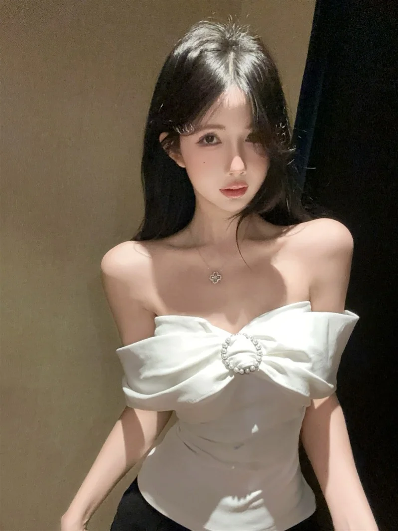 

Сексуальный американский белый жилет с колючками, женский зимний жилет на одно плечо, красивый топ на одно плечо, высококачественный утягивающий жилет для девочек