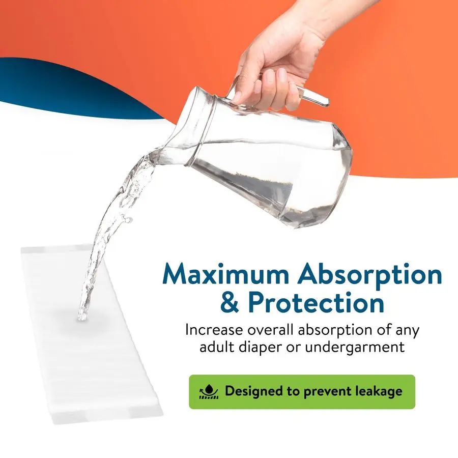Incontinence Booster Pads Super Absorbent Absorbs Over 5 Cups Liner Women and Men Inserts for Adult Diapers Overnight 88 Count