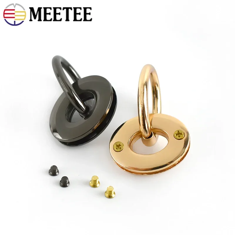 5/10Pcs Metal Buckles Bag Side Hook Eyelet O Ring Clasp Screws Connect Handbag Handle Leather Bags Strap Belt Hardware Accessory