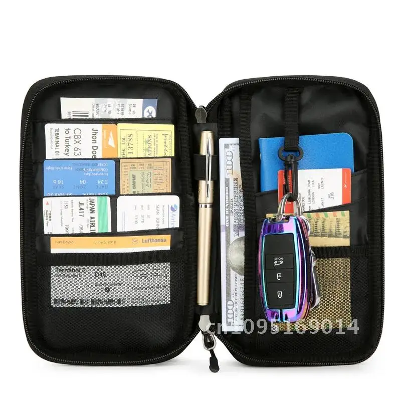 

Multifunction Passport Holder 2024 New Capacity Wallet Portable Travel Waterproof Ticket Bag Large Card Storage Credit Document