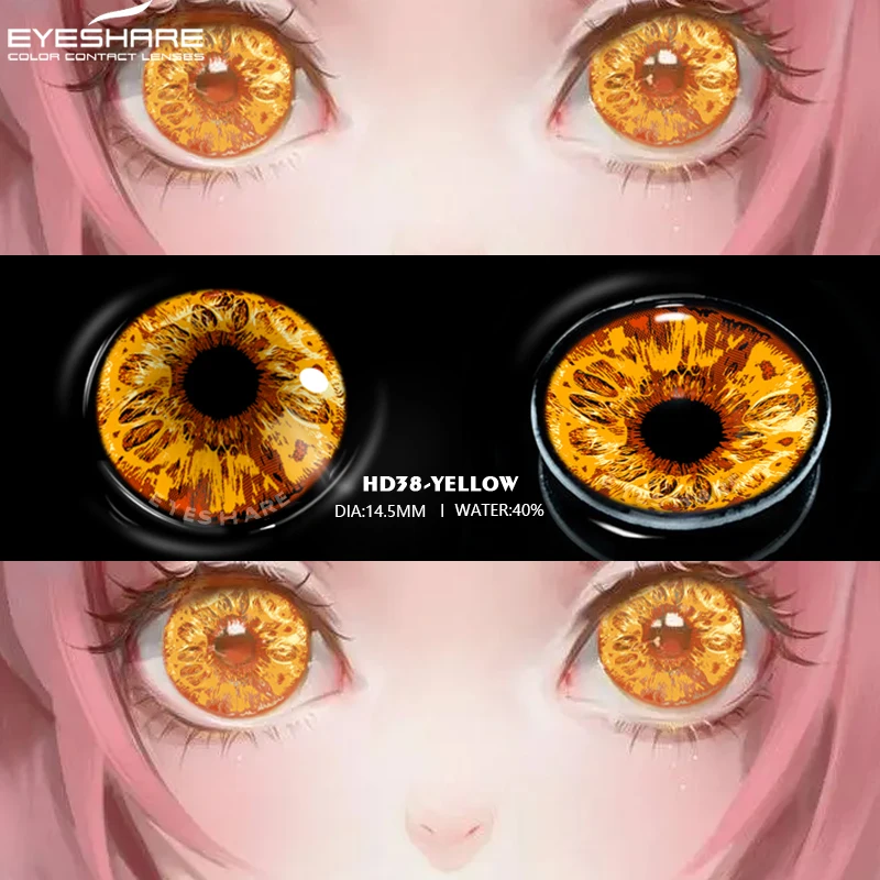AMARA 1Pair Demon Slayer Cosplay Colored Contacts Lens Yearly Use Akaza Anime Accessories Coser Eye Contact Pupils Cosplay Anime