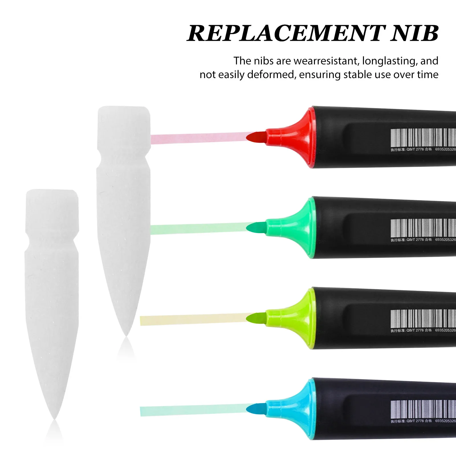 

100Pcs Marker Pen Brush Tip Replacement Acrylic Paint Nibs Fine Tip Refillable Paint Markers for Writing Drawing Art