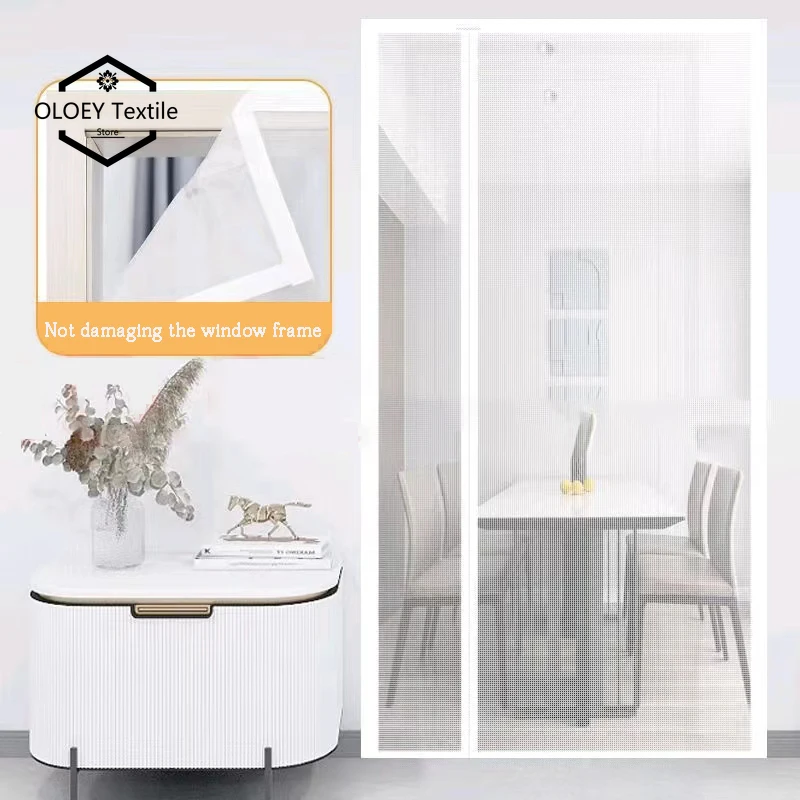 

Side opening magnetic mosquito proof door curtain new magnetic screen window, household screen curtain, bedroom magnetic suction