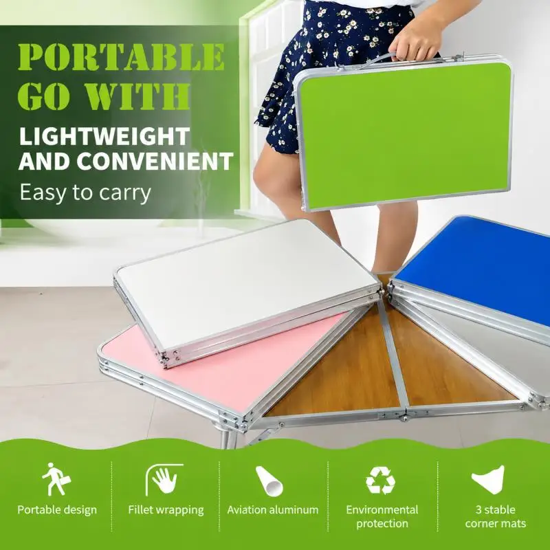 Ultralight Folding Laptop Table, Aluminum Alloy Frame Fiber Tabletop, Portable Low Table for Camping, Picnic & Outdoor Work