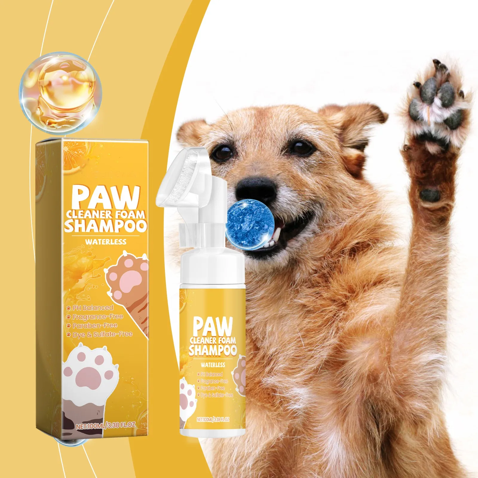 100ml Yegbong Pet Cat Dog Paw Foam Cleaner Cleaning Care Moisturizing Nourishing Cat And Dog Paw Cleaner Home Pet Supplies