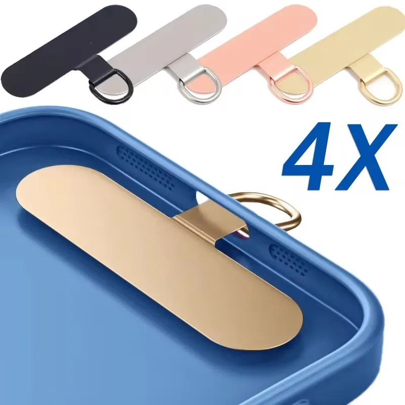 1/2PCS Universal Metal Phone Tether DYM Tab Ultra-thin Stainless Steel Replacement Phone Lanyard Straps Cards Hanging Cord Tab