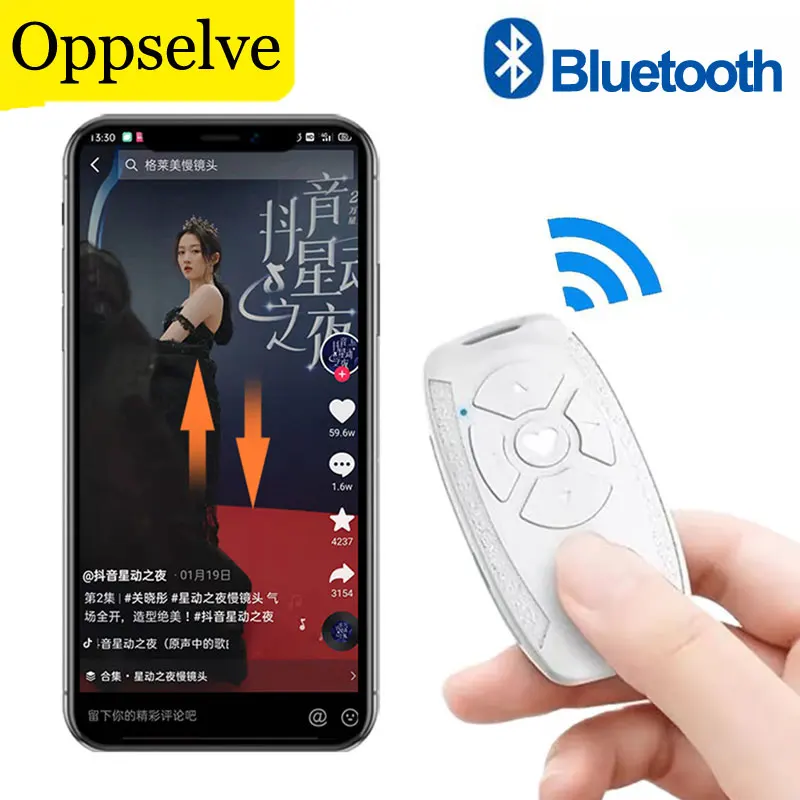 Wireless Selfie Camera Shutter Remote Bluetooth-compatible Button Control Buit-in Battery Rechargeable Controller For iOS Phone