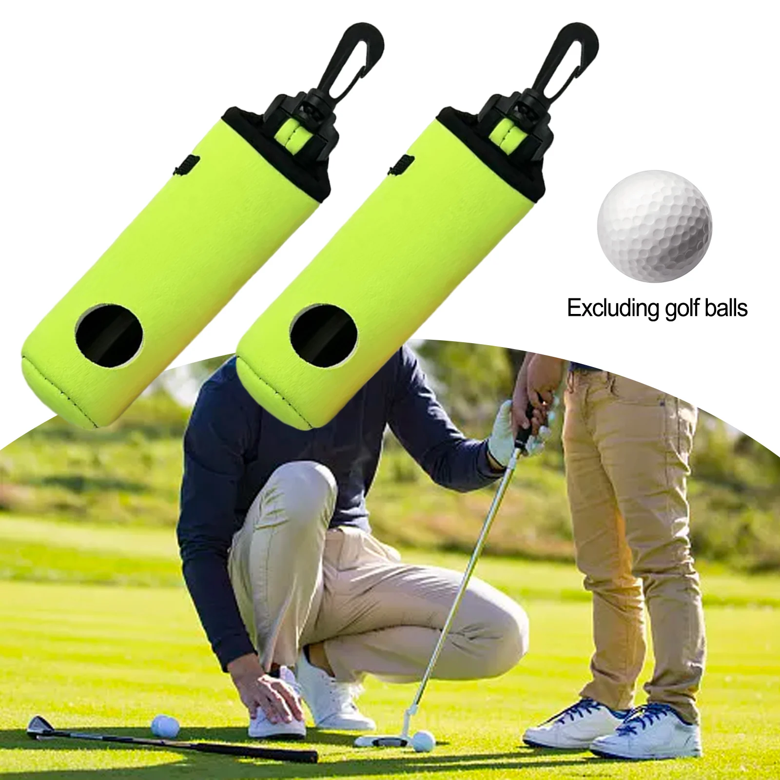 

2 шт. сумка для переноски мячей для гольфа с держателем для футболки и зажимом из неопрена и пластика, аксессуары для гольфа для мужчин и женщин