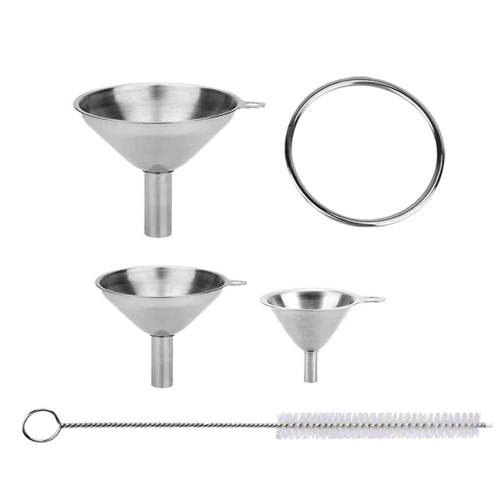 Filter Stainless Steel Funnel for Daily Use Hopper Kitchen Oil 750X750X750CM Silver