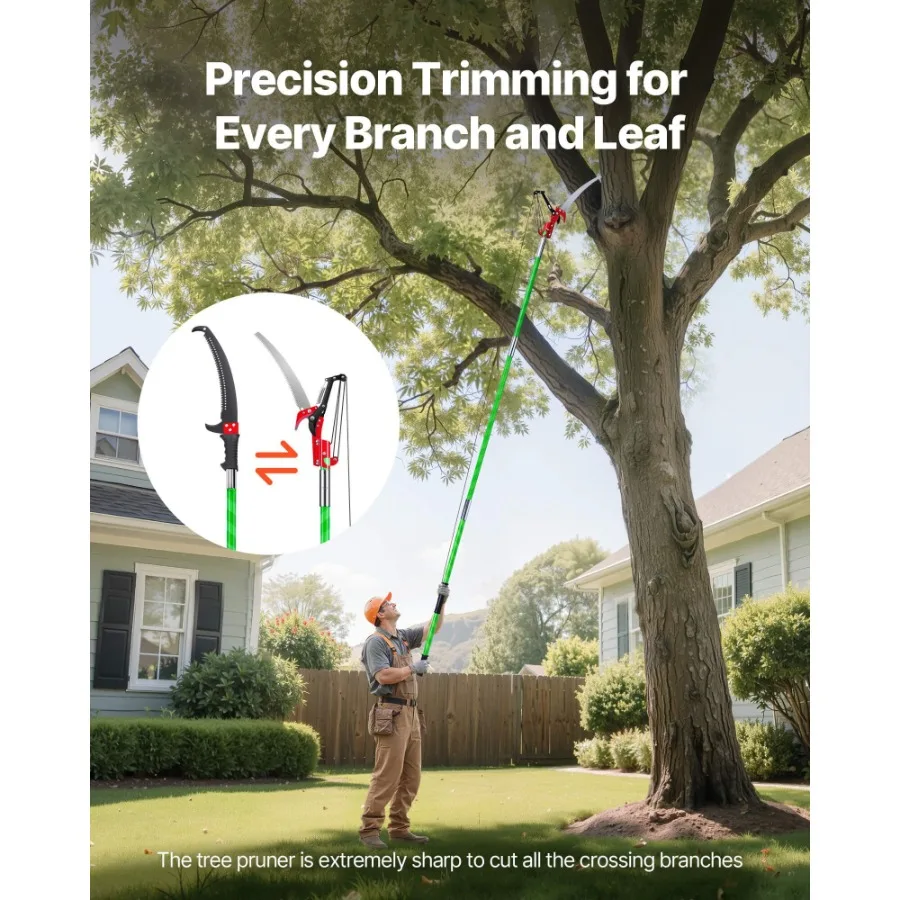 Handmatige paalzaag Uitschuifbare paalboomschaar 3,87 27 ft met schaar