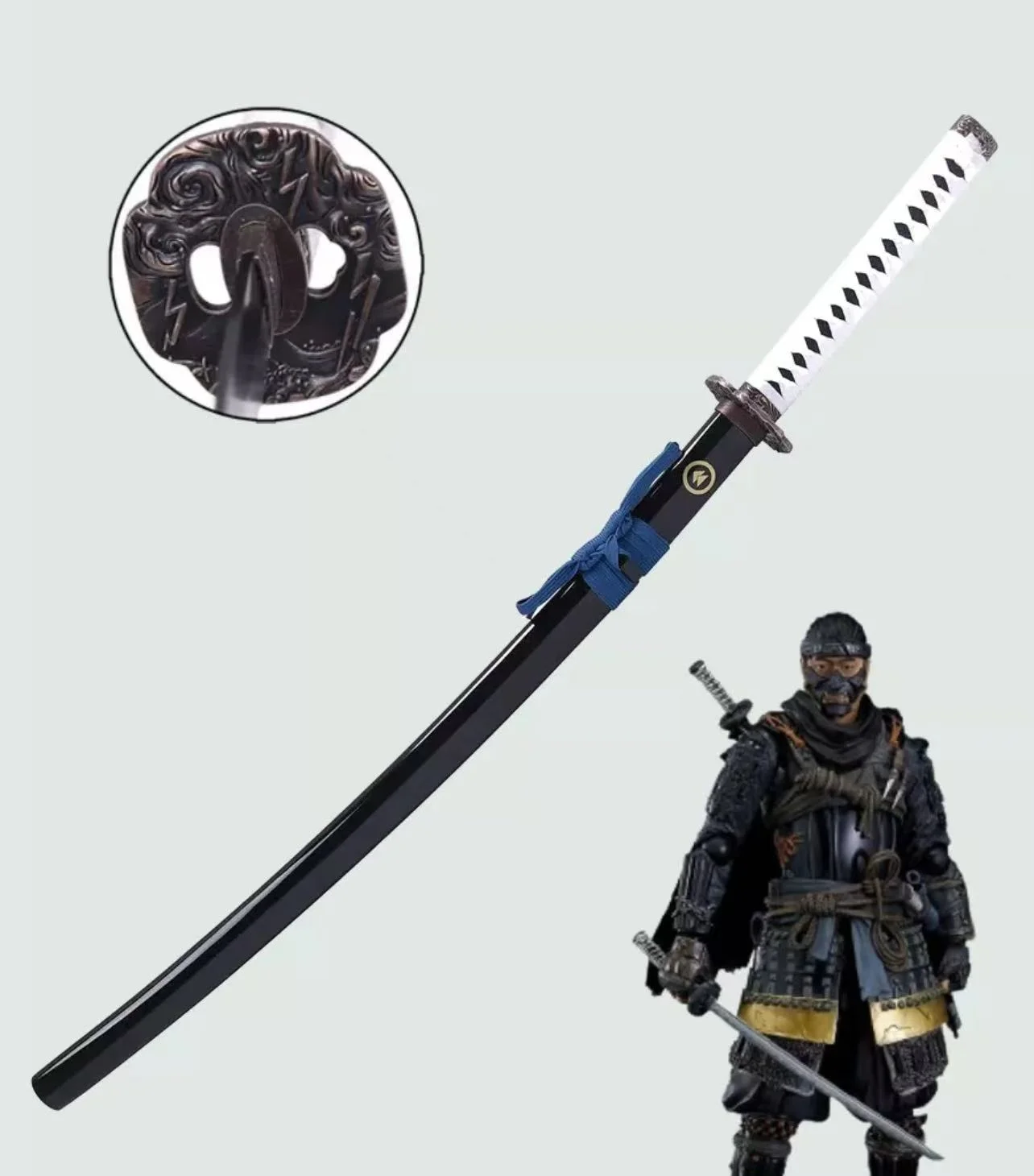 Fantasma de tsushima jin sakai katana samurai espada adereços de halloween artesanato arma modelo cosplay coleção presente aniversário 102cm 1kg