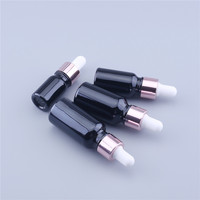 10pcs 5ml-100ml Black Dropper Bottle Glass Aromatherapy Refillable Bottle For Essential Massage Oil Pipette Container