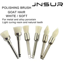 5pcs/pack Goat Hair Dental Polisher Resin Natural / Ceramic Teeth Soft Polishing Brush For Low-Speed Handpiece Dental Material