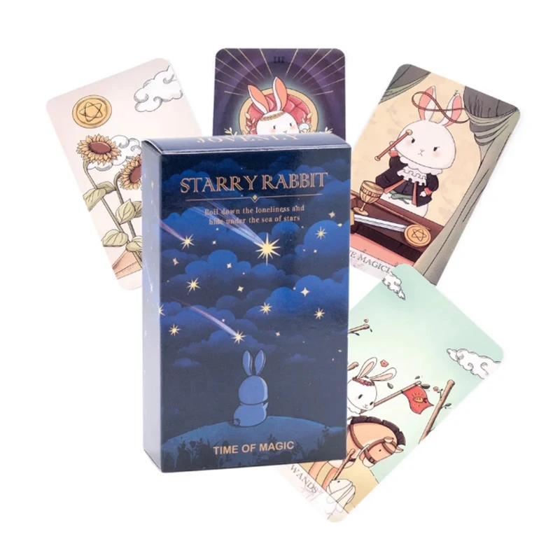 Creative Starry Rabbit Tarot Cards No E Book Mind Decks Deck for Family Tarot Cards Deck