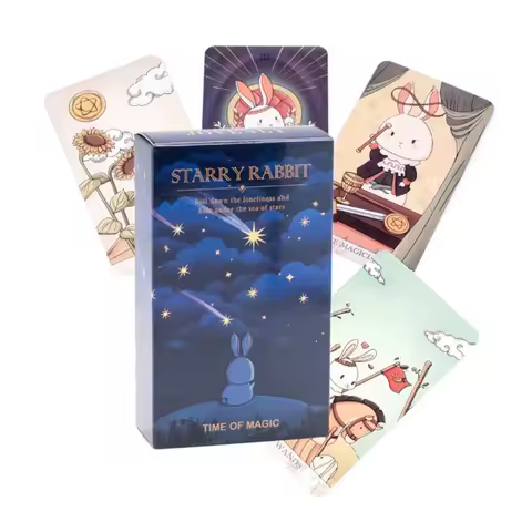 Creative Starry Rabbit Tarot Cards No E Book Mind Decks Deck for Family Tarot Cards Deck
