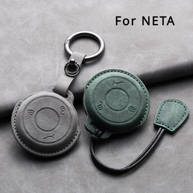 

Car Key Case Cover Protector Holder Shell for NETA V Nezha U Nezha NO1 NETA V Suede Key Case for Car Keyring Accessories
