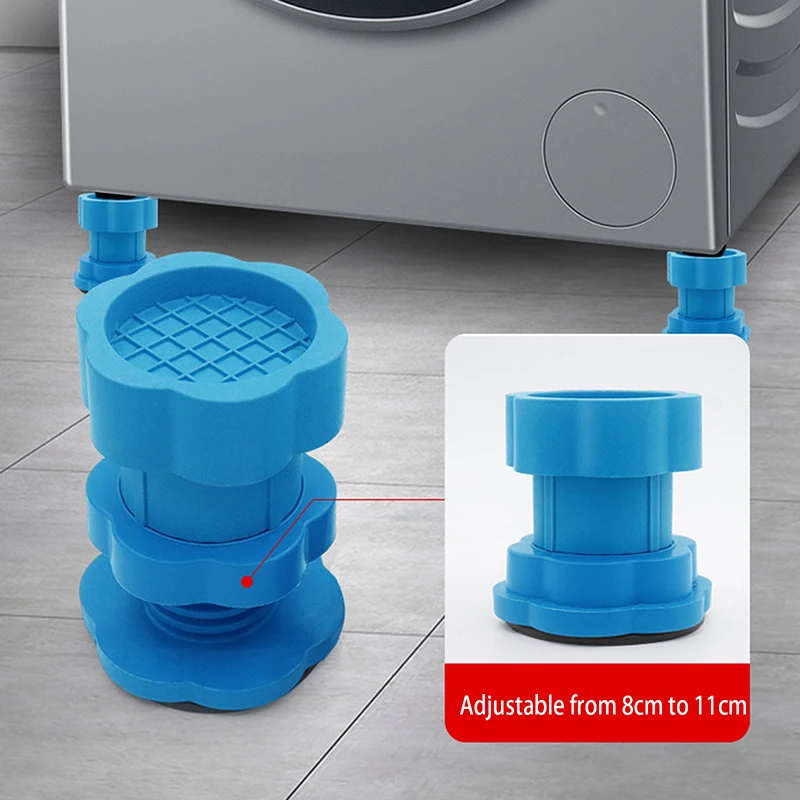 1Pc Rubber Adjustable Height Washing Machine Foot Pads Anti Vibration Refrigerator Base Fixed Non-Slip Pad Support Dampers Stand