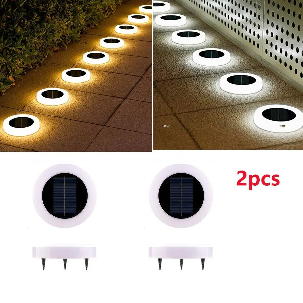 

2PCS Waterproof Solar Garden Lawn Lights Dual-purpose Energy Saving Solar Ground Lights Warm /White Light Solar Powered
