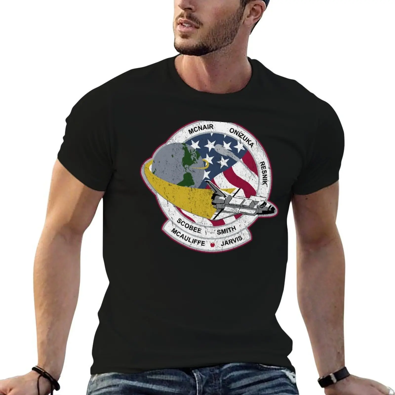 

Space Shuttle Challenger T-Shirt man t shirts graphic funny t shirts man t shirts for man cotton T-shirt