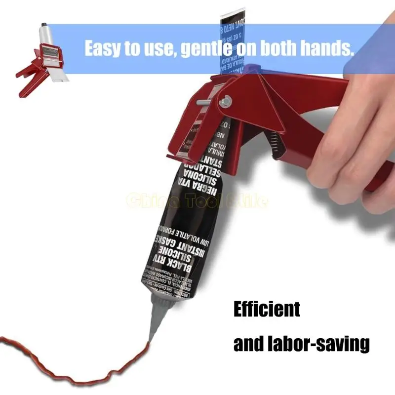 57QF Tube Extrusion Tool, Tube Grip Industrial Size Dispenser RTV and Silicone Dispenser Prevent Material Waste