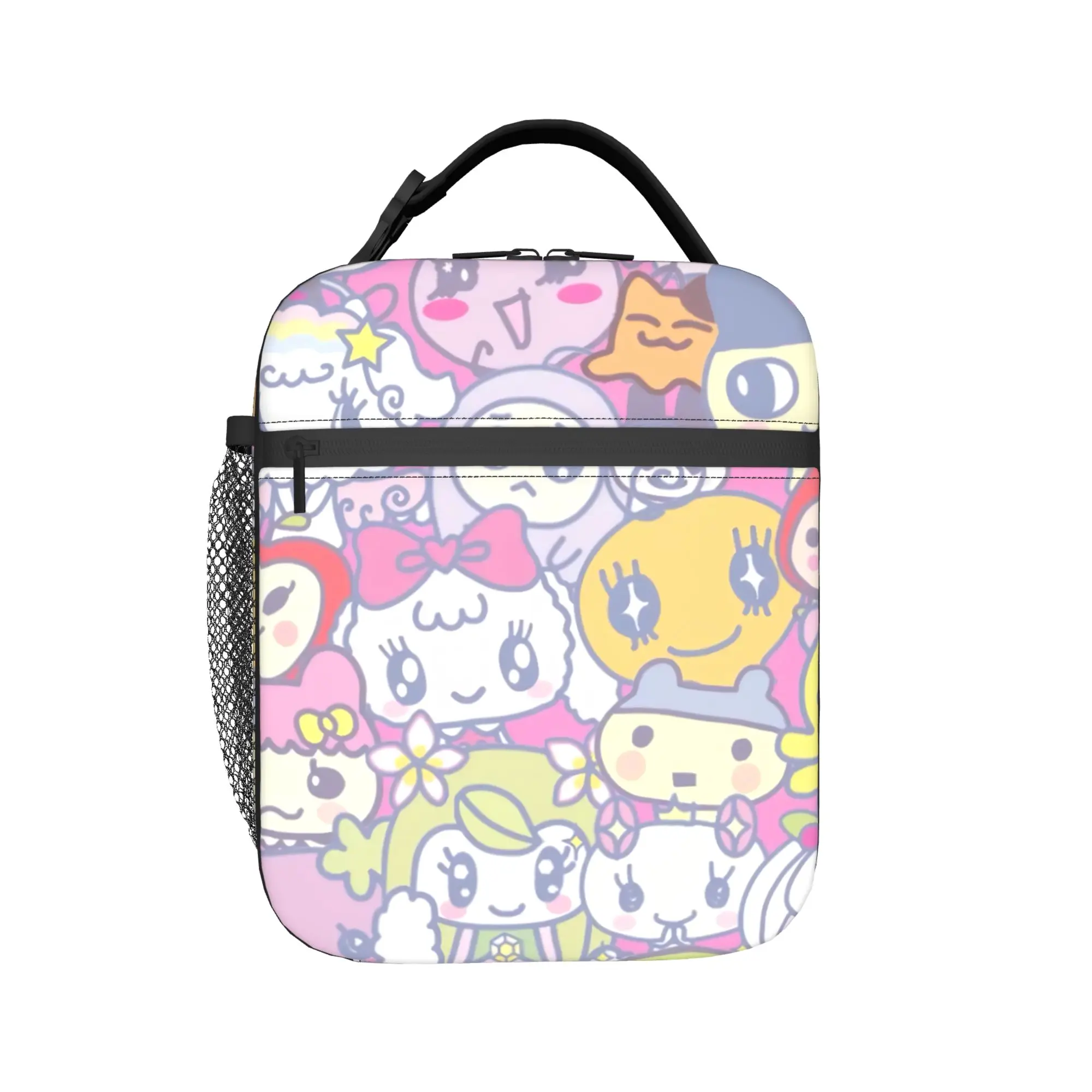 Tamagotchis Cartoon Games Accessories Insulated Lunch Tote Bag For School Office  Food Box Portable Cooler Thermal Lunch Box