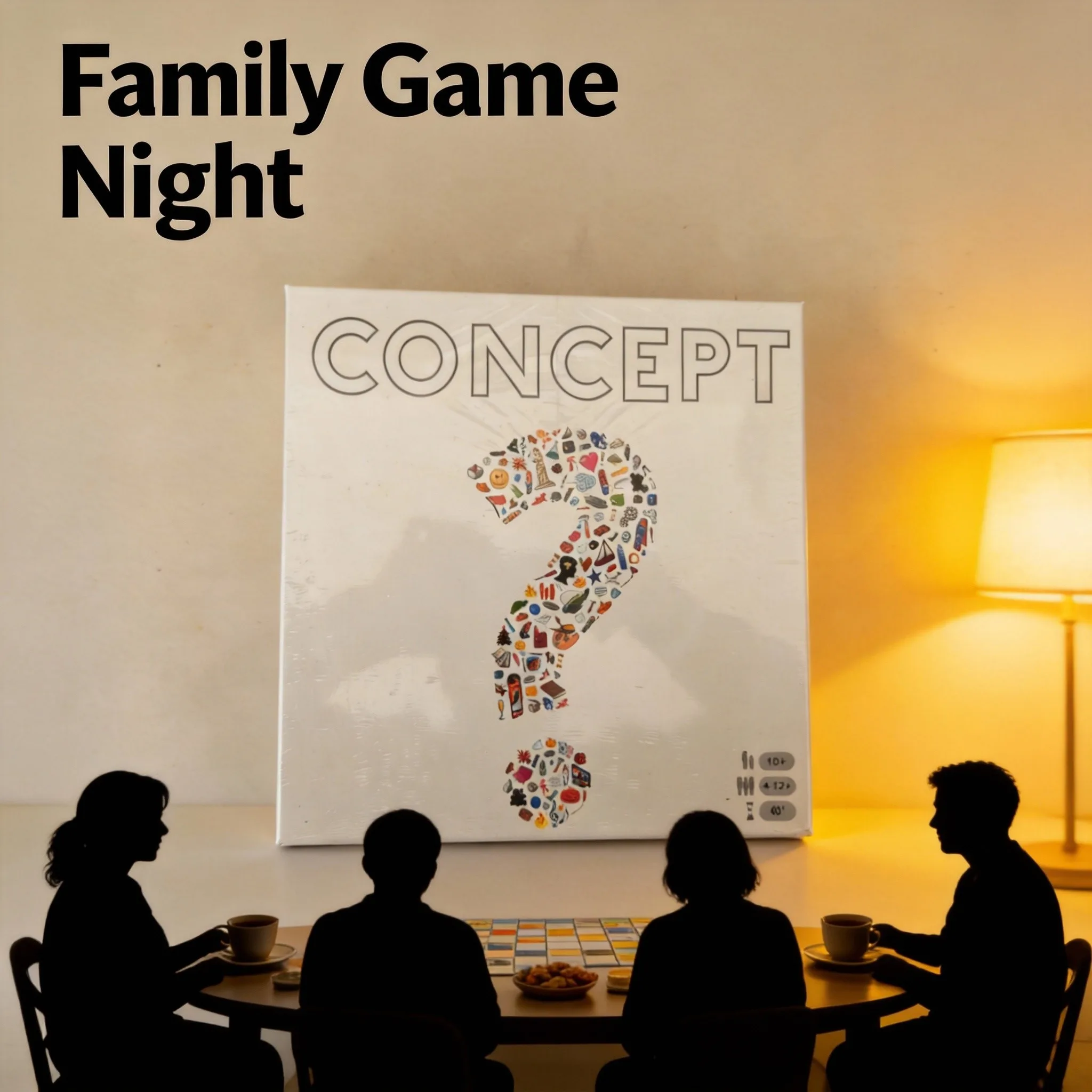 

Настольная игра CONCEPT (французская версия) - игра на отгадывание по иконкам для семейных игровых вечеров, простая в освоении и способствующая общению.