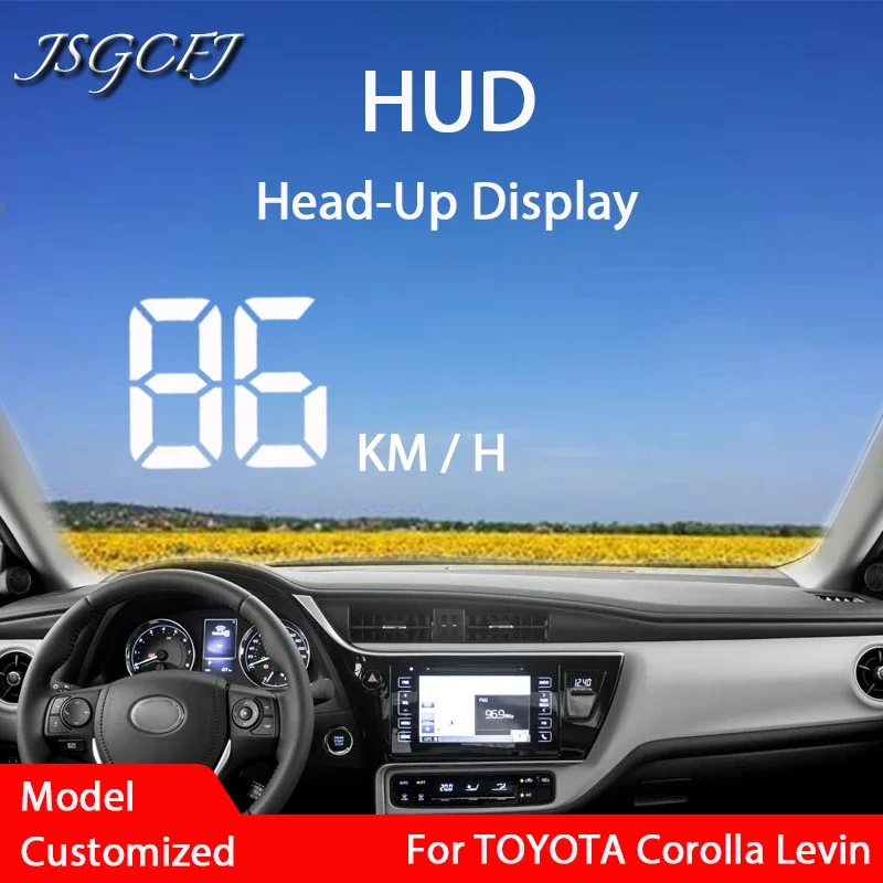 Car HUD Head Up Display Car Digital Speedometer Information Projector Racing For TOYOTA Corolla Auris Levin Swace E210 2018~2021