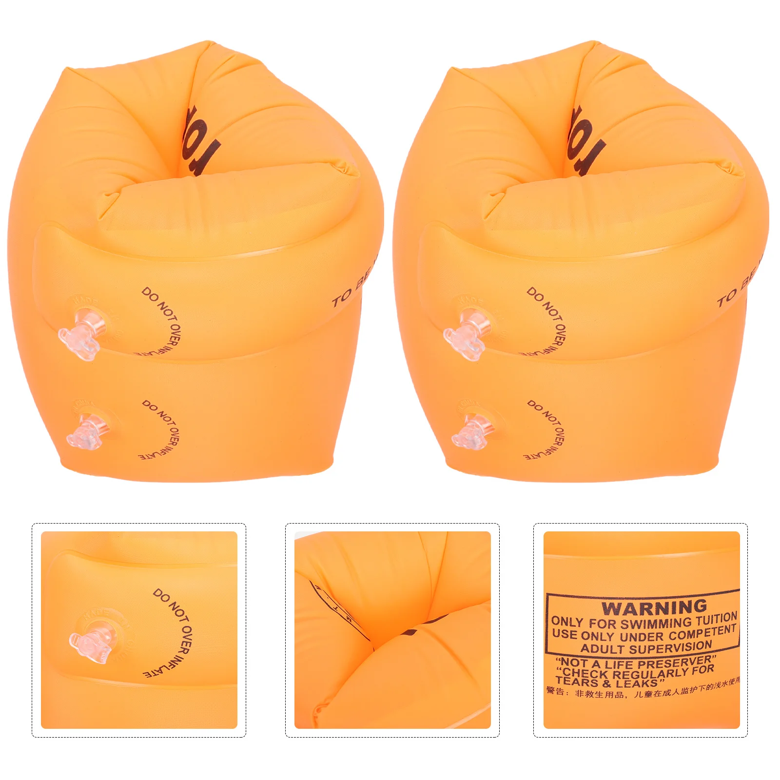 

2Pcs Arm Floating Sleeves Inflatable Swim Arm Bands Fine Workmanship Easy Storage Carrying Ideal for Summer Water Fun