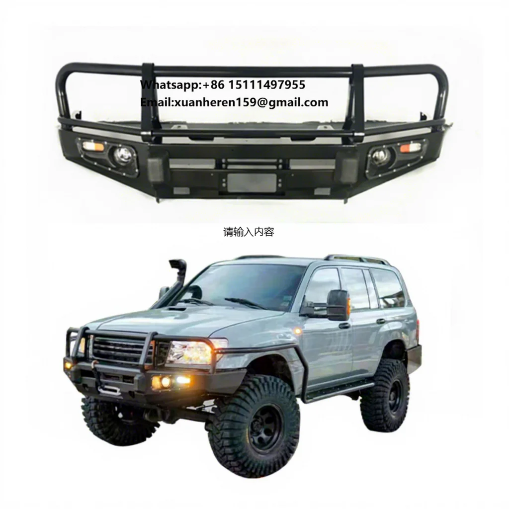 

GZDL4WD 4x4 Factory Steel Front Bumper for Land Cruiser LC100 Front Bull Bar Rolled Steel Bumper