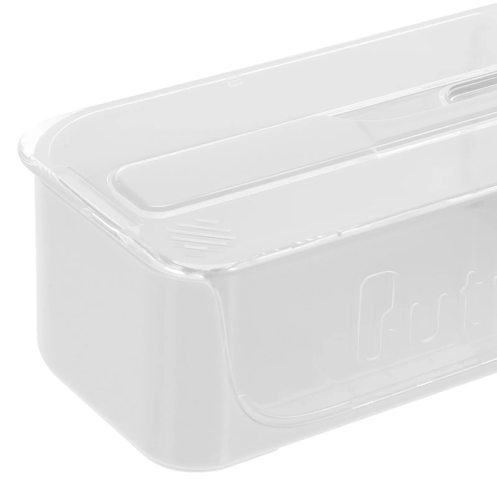 

1pc Dish With Lid Airtight Storage Container Reusable Plastic Butter Tray For Countertop Refrigerator Farmhouse Style Wide