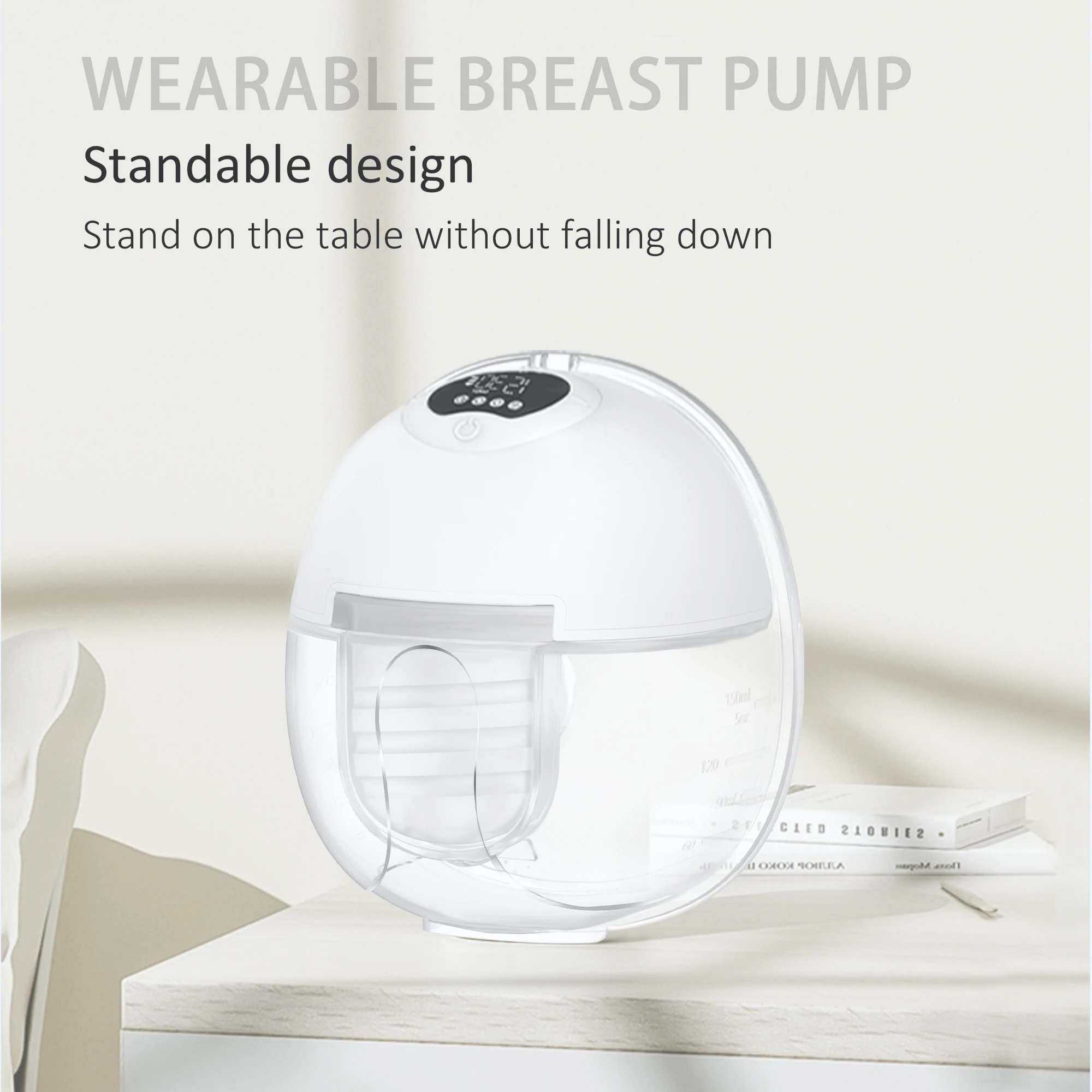 S39 Infant Feeding Bilateral Breast Pump Product Hands-free Drip Type Wearable Breast Pump with 4 Modes and 12 Gear Adjustment