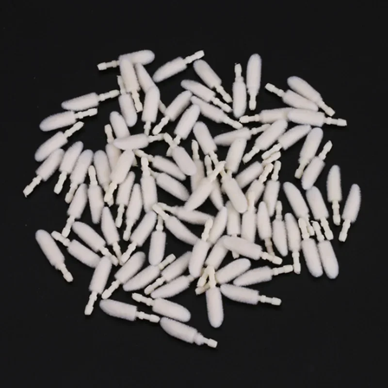 Replace Head Micro Clean Eyelash Extension Makeup Swabs 100pcs Head+1PC Handle Disposable Applicator Eyeshadow Lip Gloss Brush
