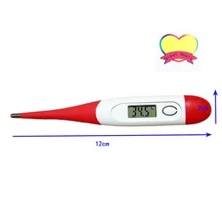 Special anal temperature measurement for farms veterinary soft head  Mercury-free and bendable electronic Medical thermometer