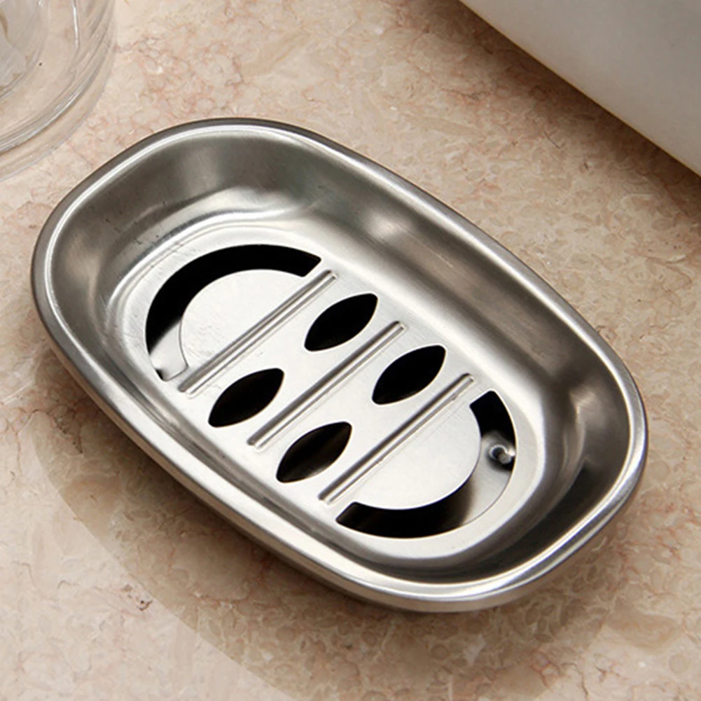 

Double Layer Stainless Steel Soap Dish Tray Double Draining Soap Box Holder For Shower Bathroom Kitchen