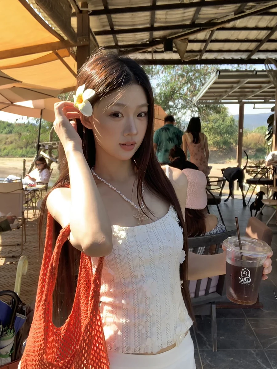 

Красный женский топ-жилет Celebri Studio с кружевом, летняя новинка, модный дизайн, верхняя одежда