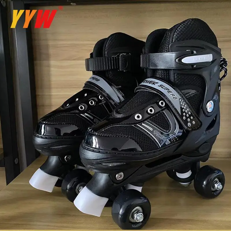 Four Wheels Kids Flying Roller Skates Children Shoes Cartoon Girls Boys Sneakers Fashion Sports Casual Size 26 - 42 Wheels Shoes