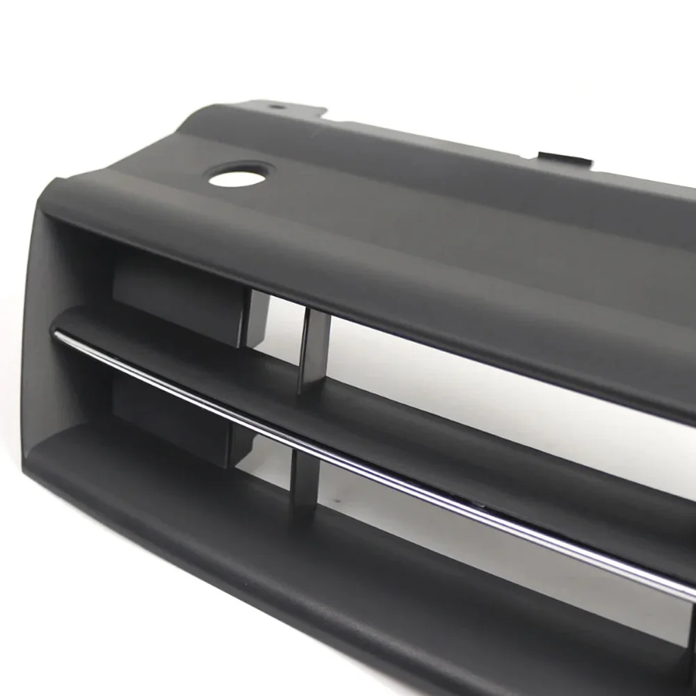 

For Golf 2015 to 2017 Front Bumper Grille Replacement with Matte Black Finish and Silver Accent Strip ABS Material