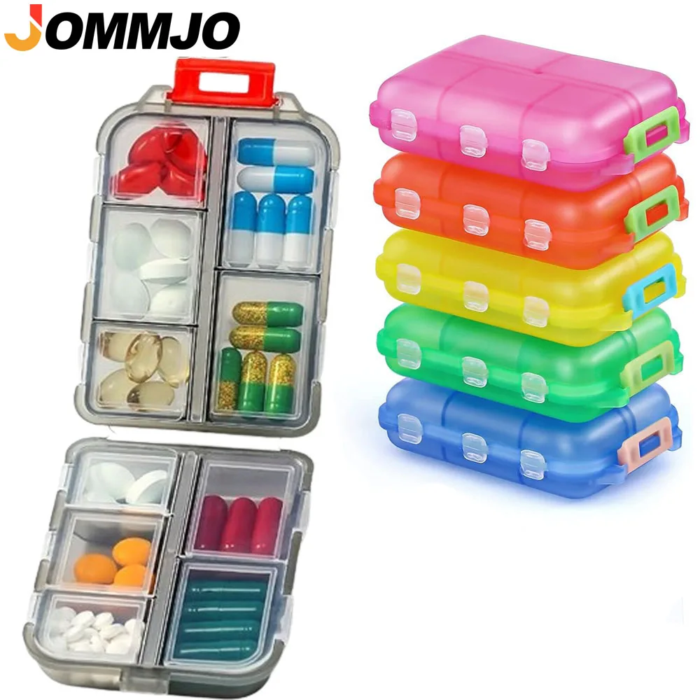 Travel Pill Organizer Box  - Travel Medicine Case Kit - Pocket Daily Pharmacy Container - Travel Medication Holder Dispenser