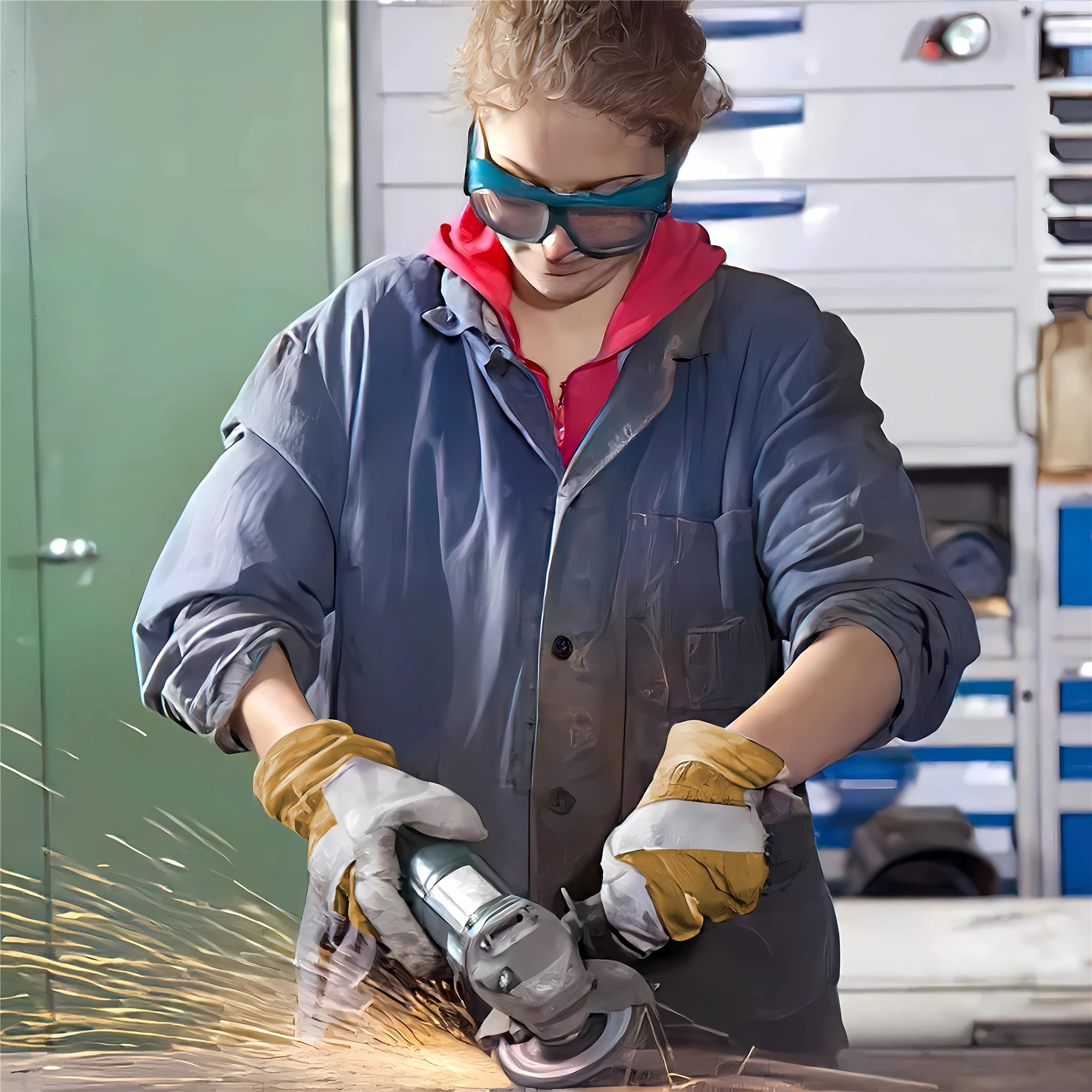 Guanti da lavoro in pelle crosta di vacchetta da 1 paia.