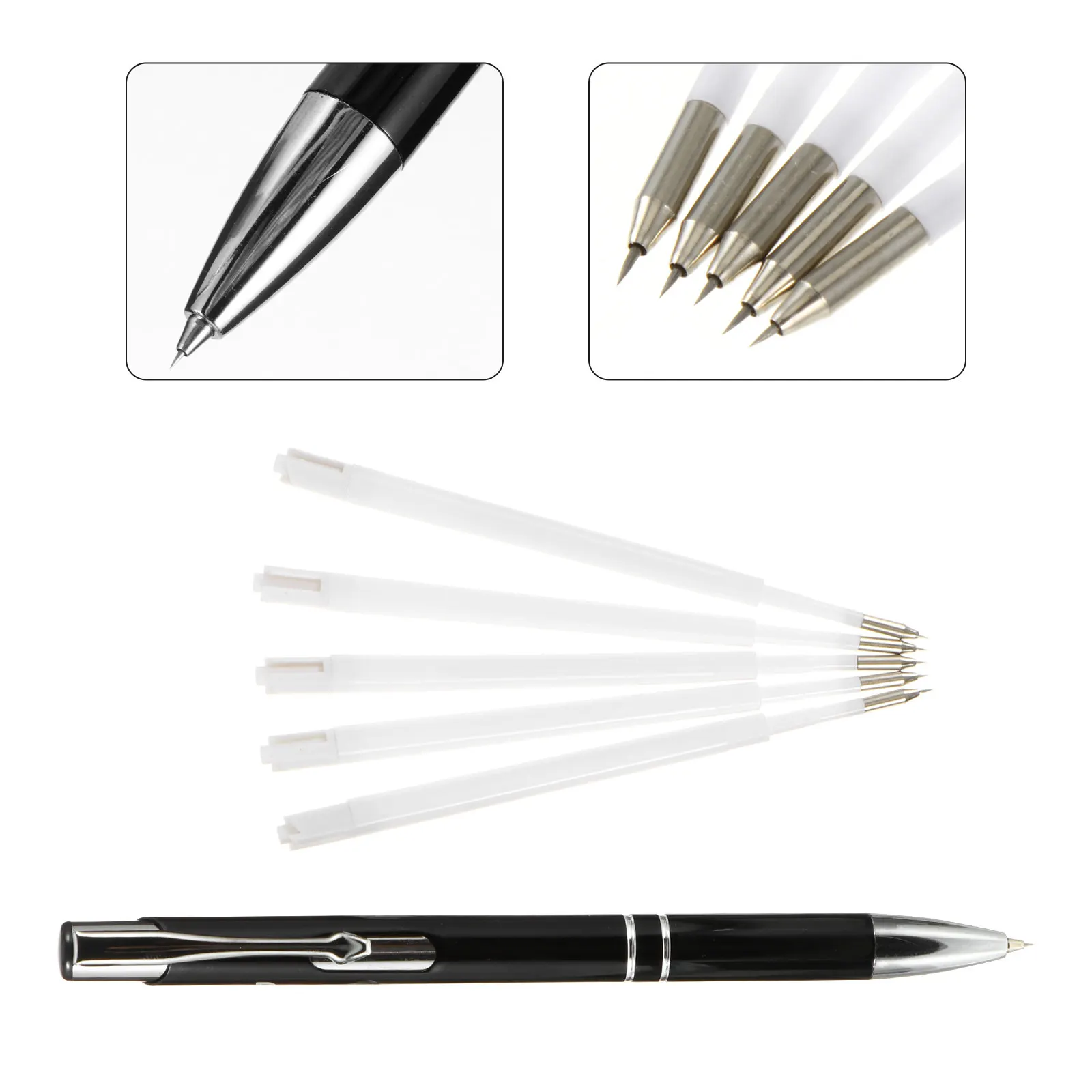 1Set Air Release Tool Retractable Bubble Removal Pen Car Vinyl Film Application Tool Vinyl Craft Weeding Pen with 5 Refills