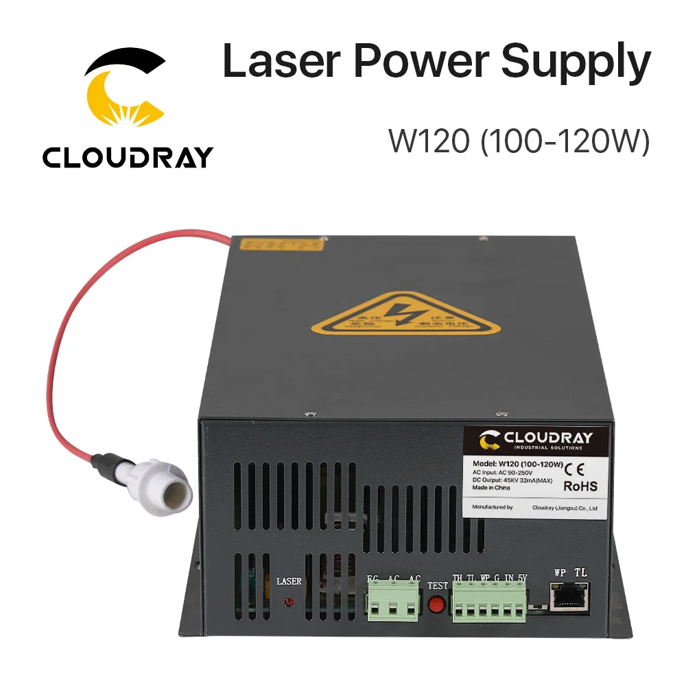 Cloudray 100-120W CO2 Laser Power Supply for CO2 Laser Engraving Cutting Machine W120 T / W Series