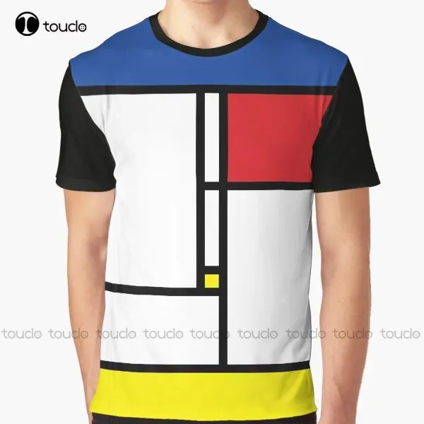 Mondrian Minimalist De Stijl Modern Art Graphic T-Shirt Digital Printing Tee Shirts Streetwear Xxs-5Xl New Popular Unisex