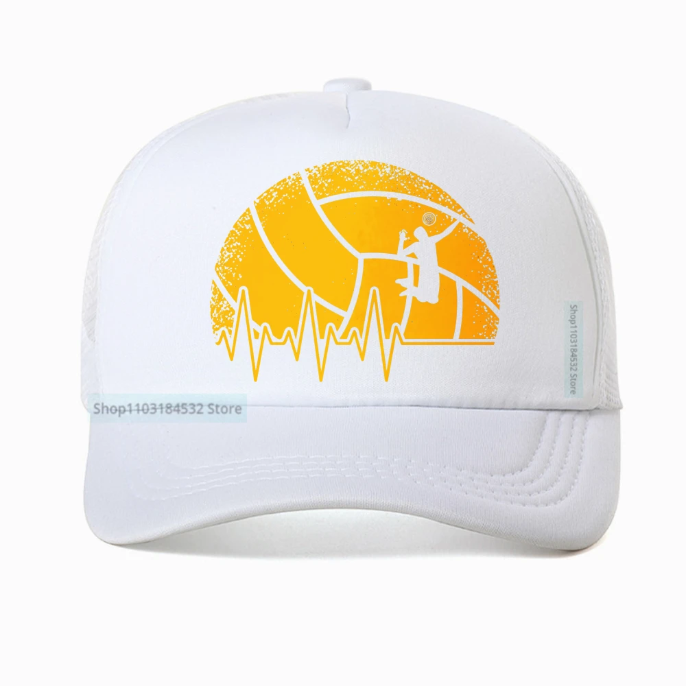 نبضات القلب لاعب الكرة الطائرة قبعة بيسبول رياضية للرجال الهيب هوب الشارع الشهير قبعة Camisetas الكلاسيكية شعبية قبعة شبكة قبعات ترد لمكانها #3