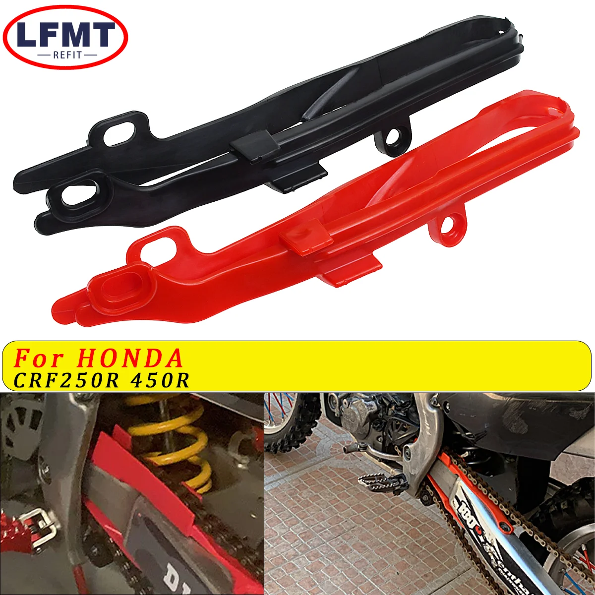 

For Honda CRF250R CRF 250R CRF450R CRF 450R 2009-2012 Dirt Pit Bike Motorcycle Accessories Swingarm Chain Slider Guide Guard