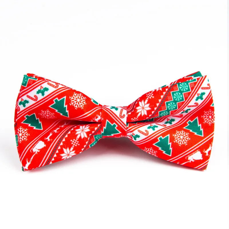 Weihnachtsbedruckte Fliege, festliche Atmosphäre, Weihnachtsmann-Dekoration, interessante und niedliche Fliege für Jungen und Mädchen