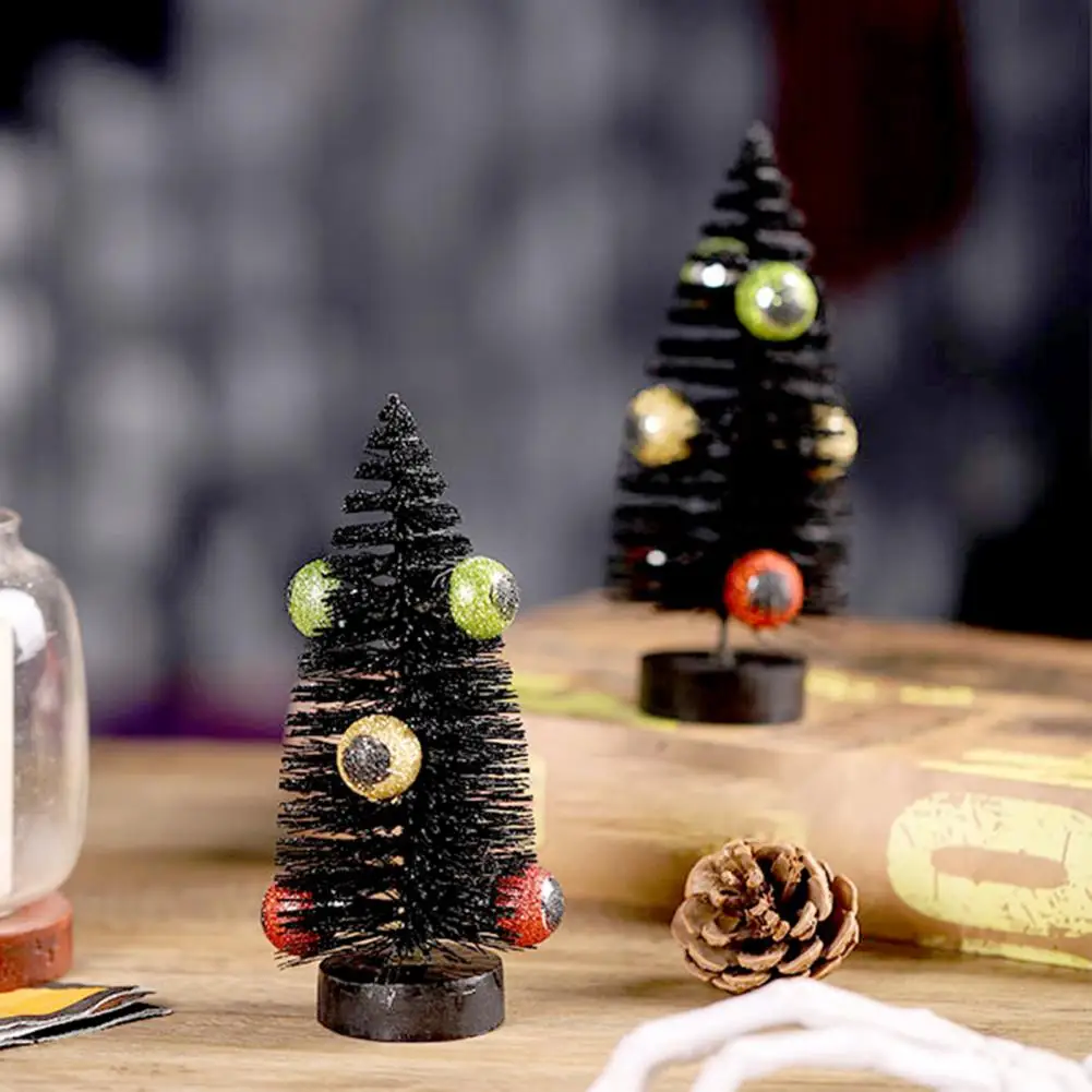 Halloween Ornaments Halloween Party Decorations Black Halloween Tree with Eyeball Decor Spooky Dark Centerpiece for Desk Party