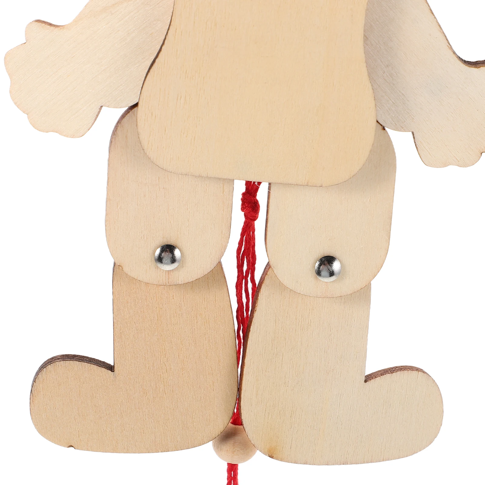 6 uds. De payaso de cuerda de madera: marionetas, marionetas de cuerda para fiesta temática de circo infantil, actividad artesanal DIY, teatro hecho a mano