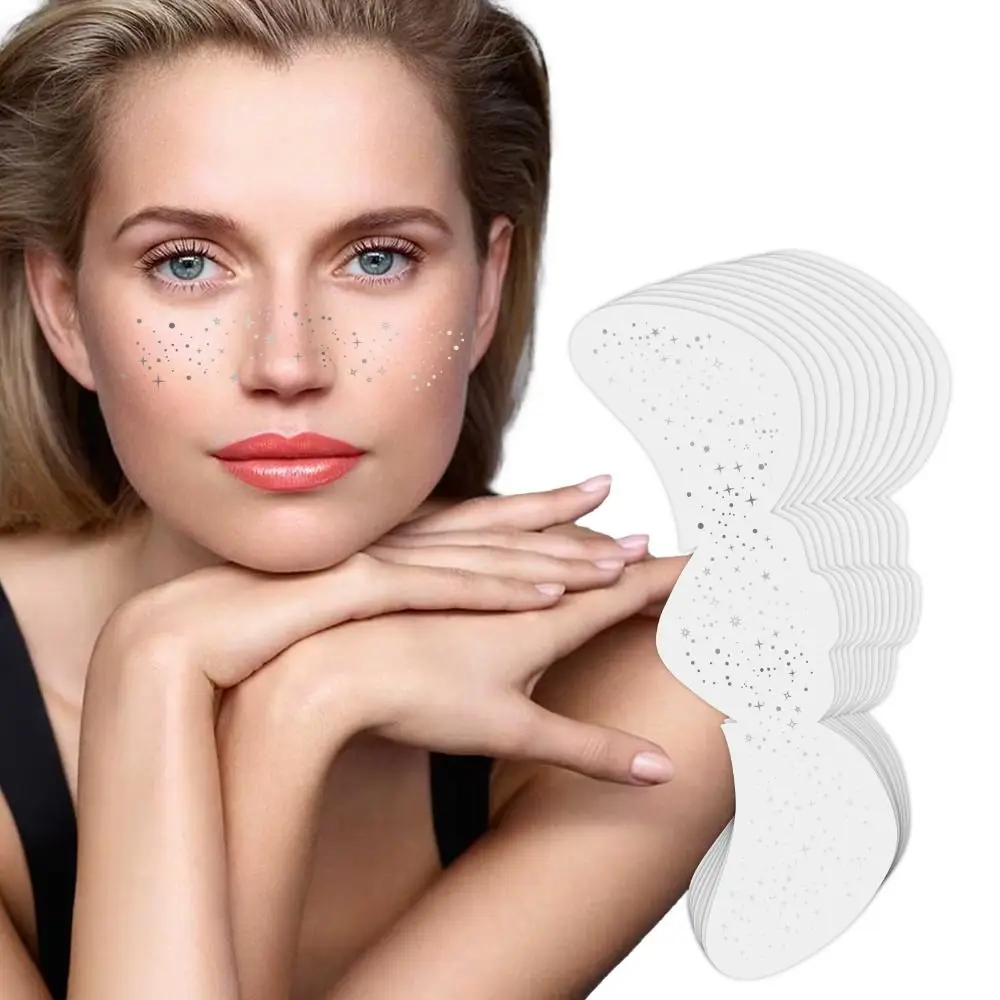 

12Pcs Face Makeup Patches Glitter Freckles Face Tattoo Glitter Makeup Patches Waterproof Face Glitter Speckles Patches